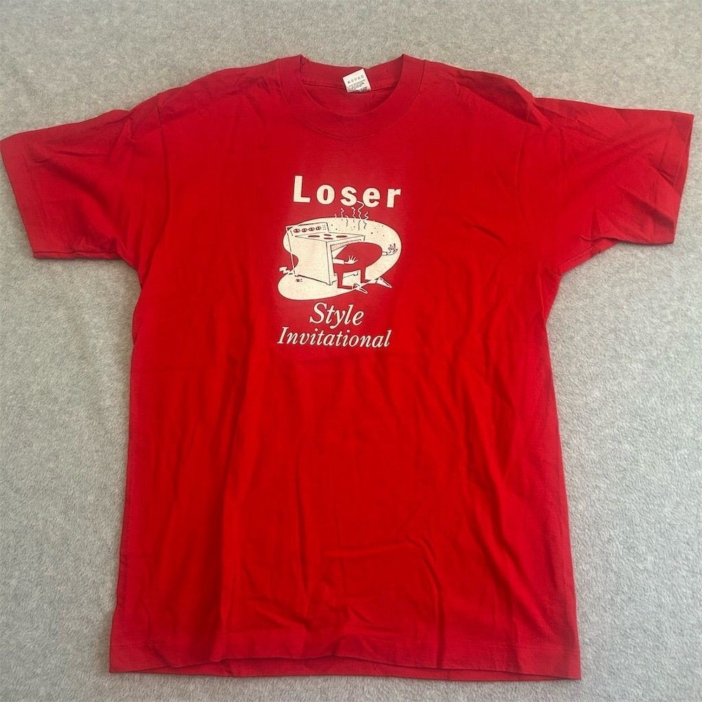 Vintage Loser Shirt Mens Large Red Nirvana Sub Pop Single Stitch